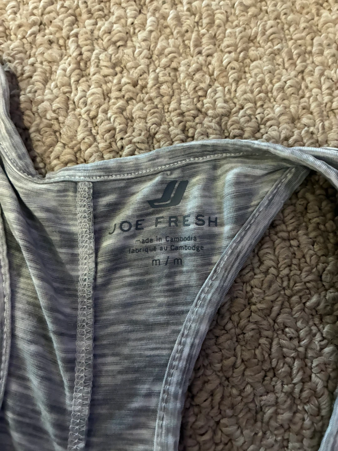 Joe Fresh Heather Grey Racerback Tank Top - M - photo 2