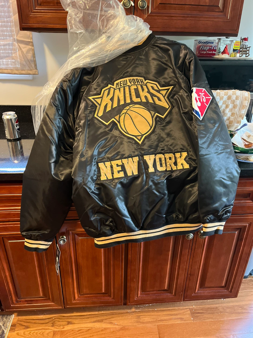 New York Knicks Satin Bomber Jacket