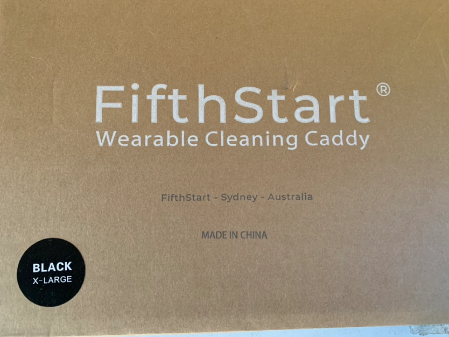 FifthStart Wearable Cleaning Caddy - Black, X-Large