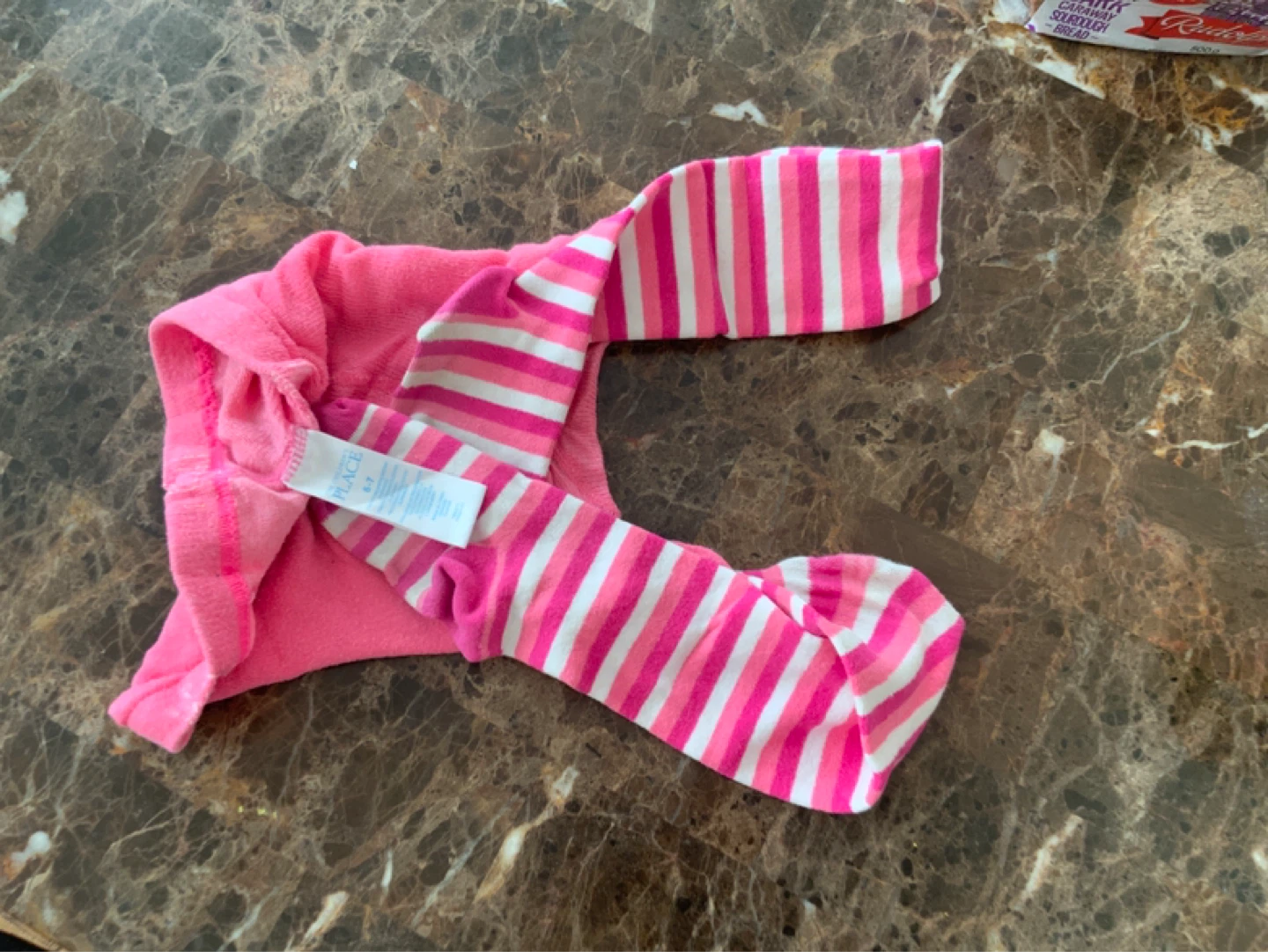 The Children's Place Pink & White Striped Baby Tights