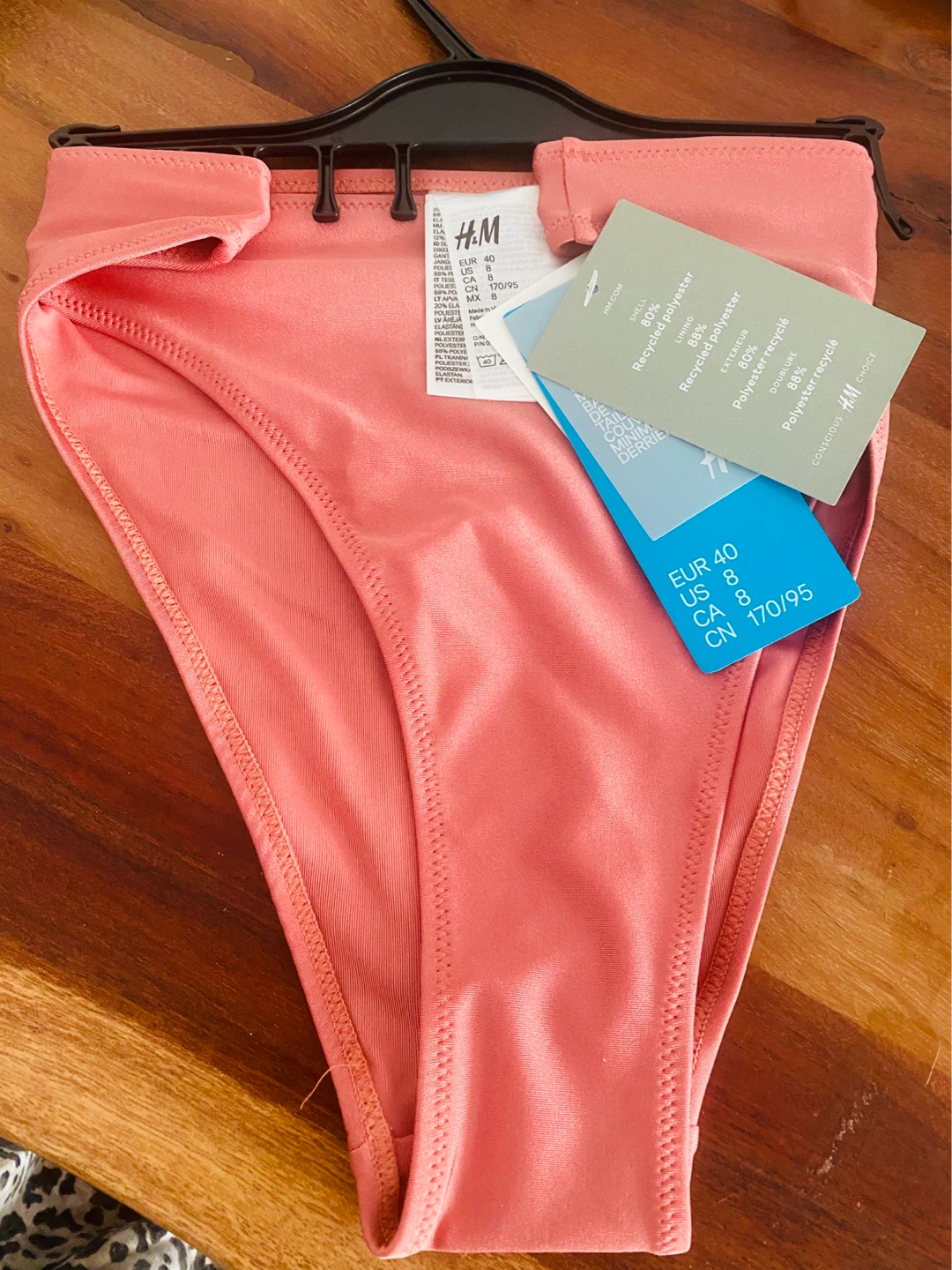 New Unused H&M Pink Bikini Bottoms - Size 8