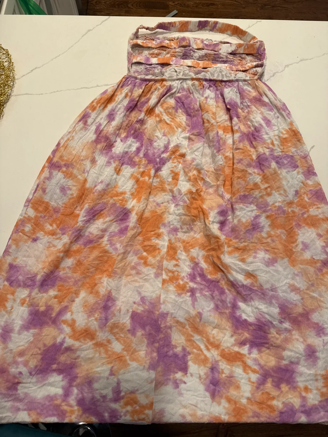 Strapless Tie-Dye Maxi Dress - photo 2