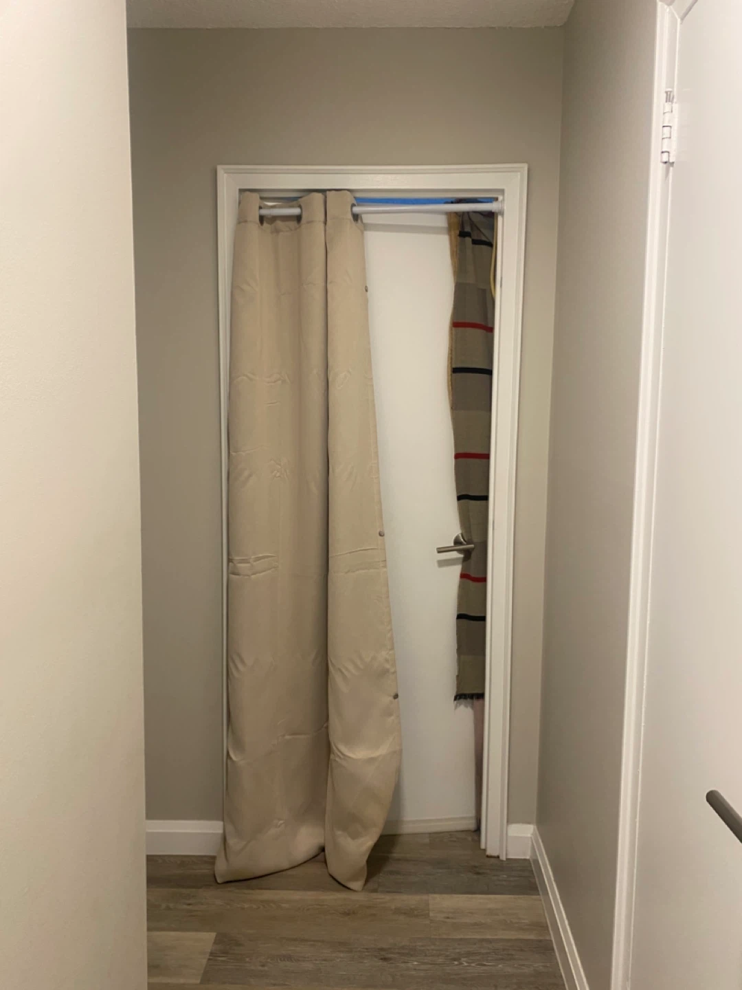 Sound proof Beige Room Divider Curtain+ Rod