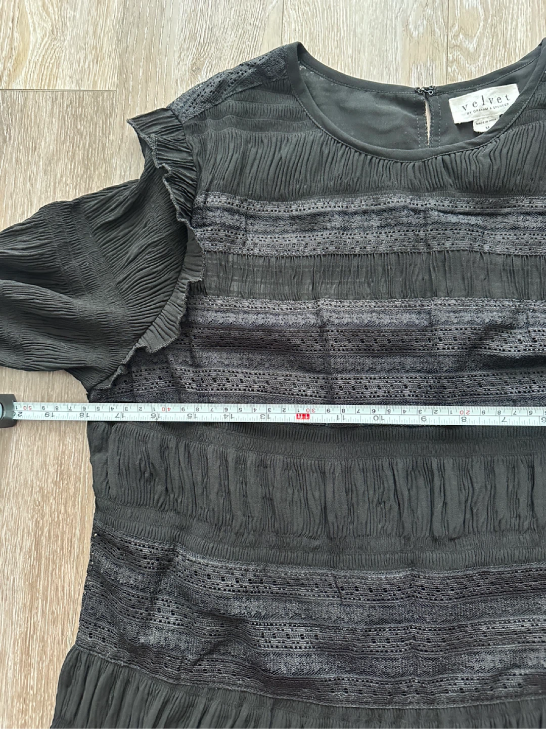 Velvet by Graham & Spencer Black Textured Blouse - photo 4