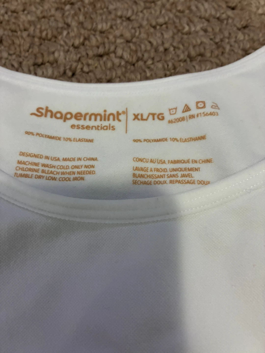 Shapermint Essentials Tank Top White XL/TG - photo 5