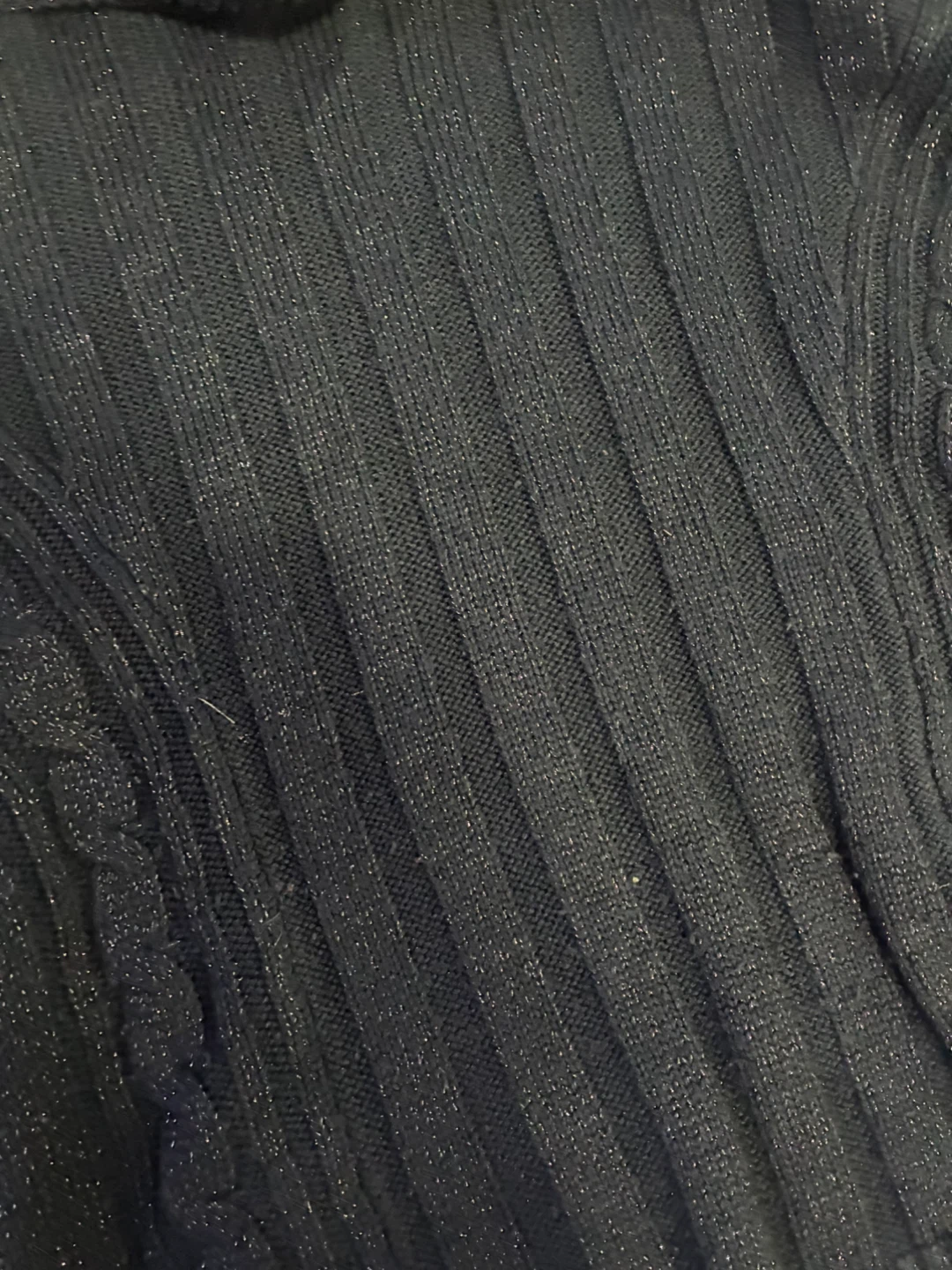 Navy Blue Turtleneck Sweater with Sparkle - photo 5