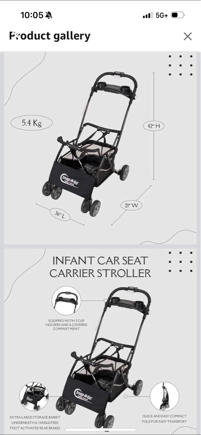 Baby Trend Snap-N-Go Infant Car Seat Carrier Stroller - photo 4