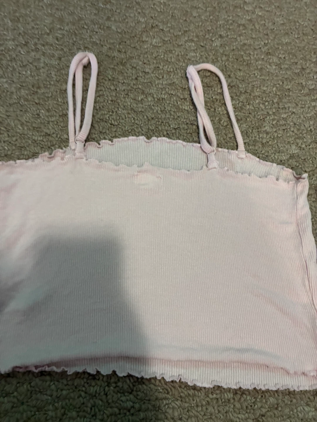 Garage Pink Ribbed Tank Top