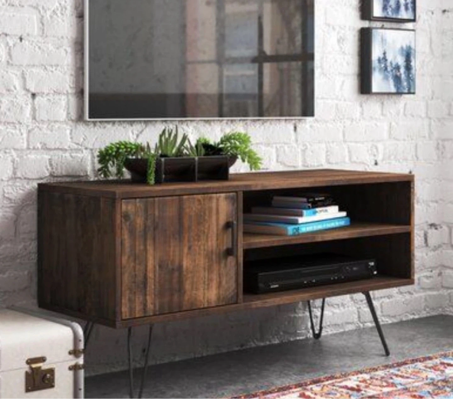 Solid Wood Credenza, TV Stand & Gaming Shelf