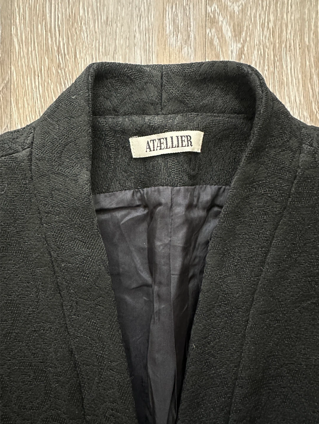 ATAELLIER Black Textured Blazer XS - photo 2