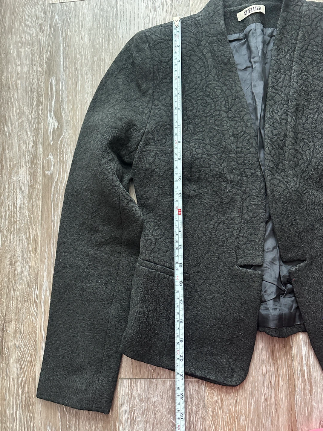 ATAELLIER Black Textured Blazer XS - photo 4