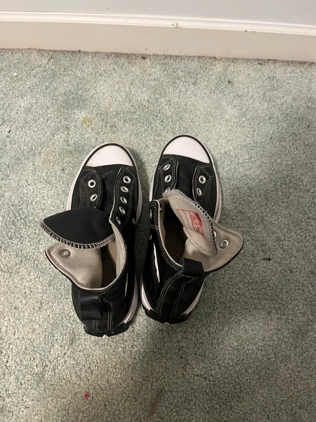 Converse Run Star Hike High Top Sneakers Black Leather - photo 4