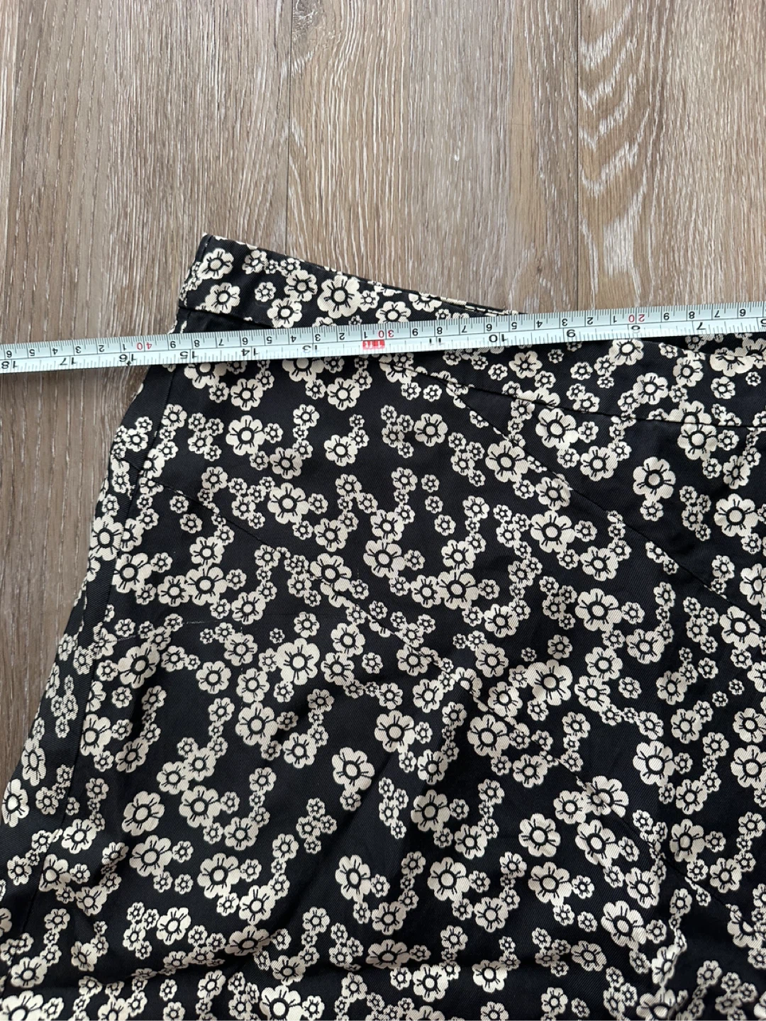 Jacob Vintage Black Floral A-Line Skirt M - photo 3