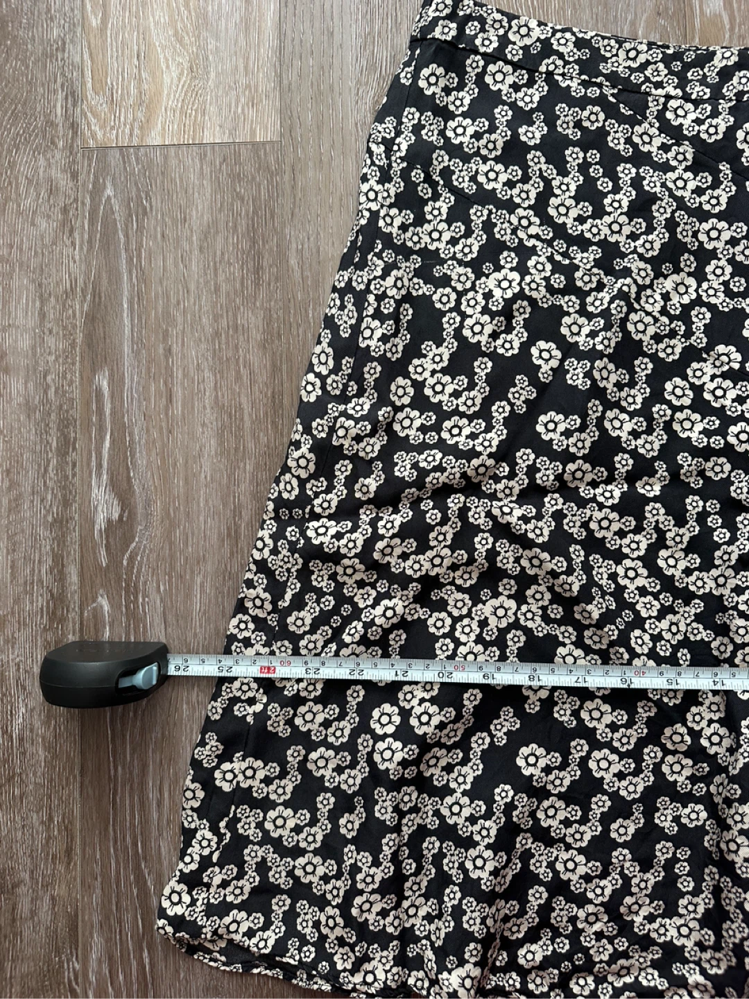 Jacob Vintage Black Floral A-Line Skirt M - photo 4