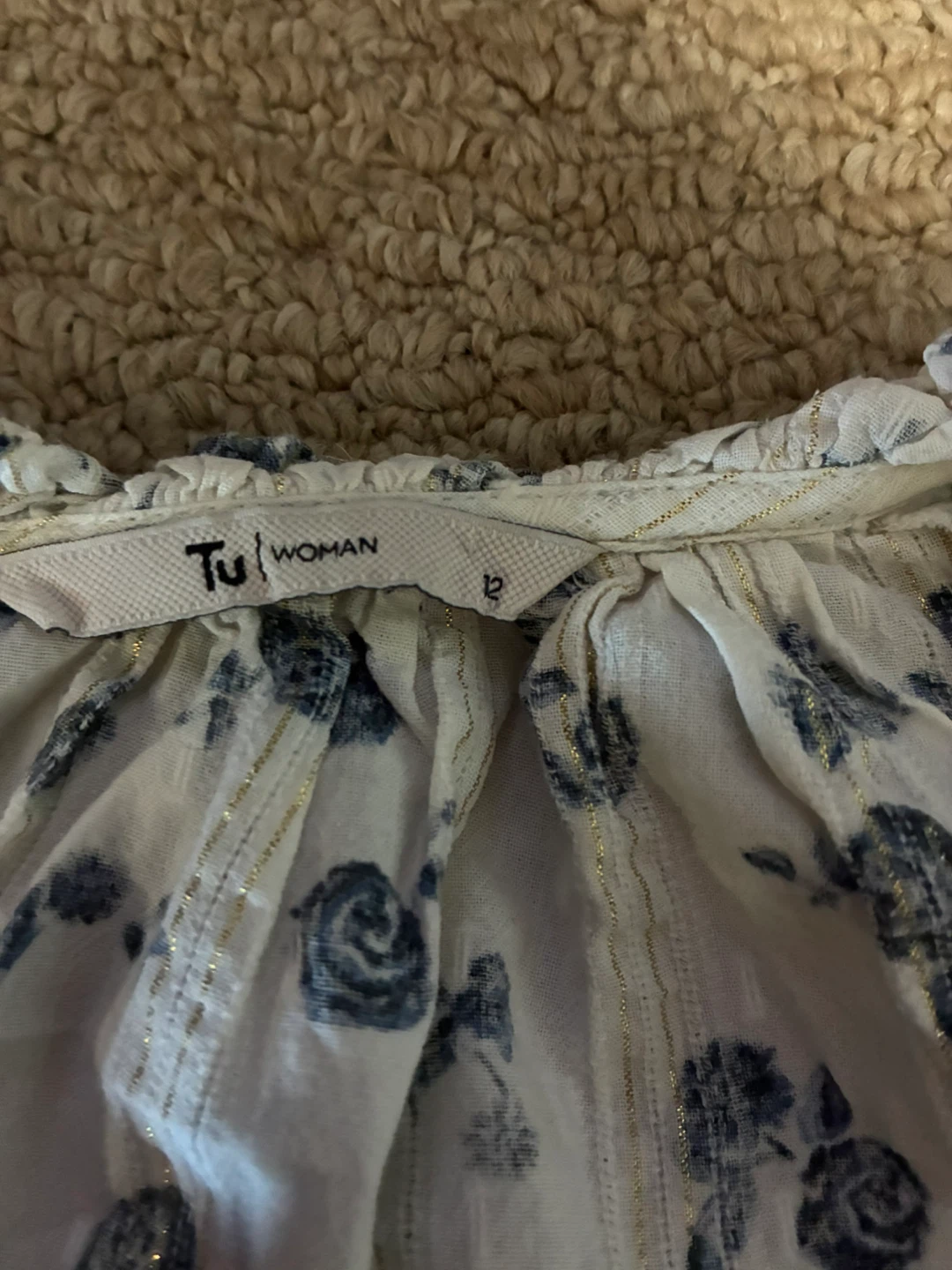 Tu Woman White Floral Blouse - photo 5
