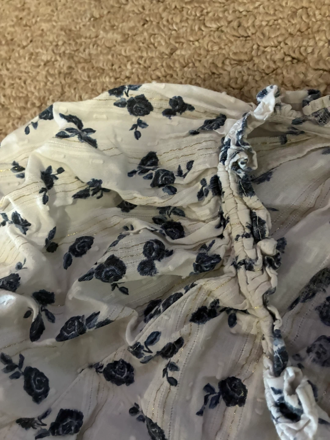 Tu Woman White Floral Blouse - photo 4