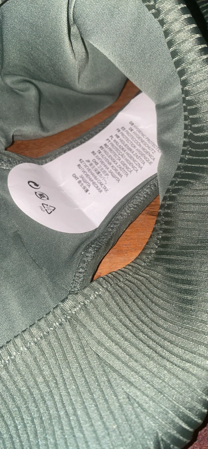 New unused H&M High Waist Swimwear Bottoms - Olive Green - photo 5