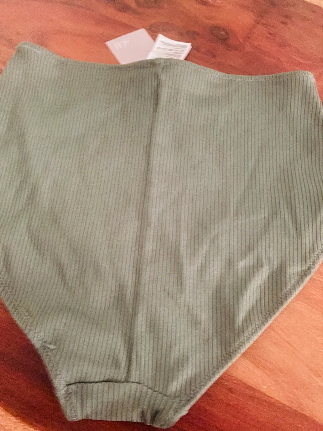 New unused H&M High Waist Swimwear Bottoms - Olive Green - photo 4