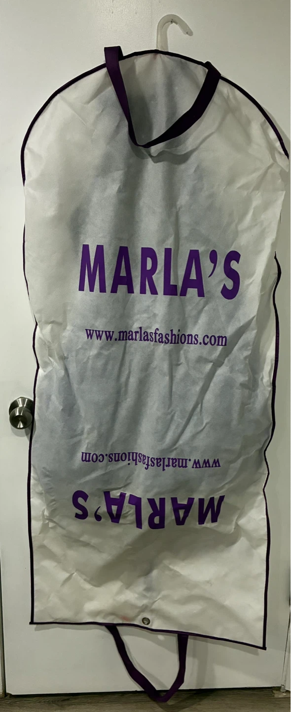 Marla's Fashions Blue Beaded Halter Dress