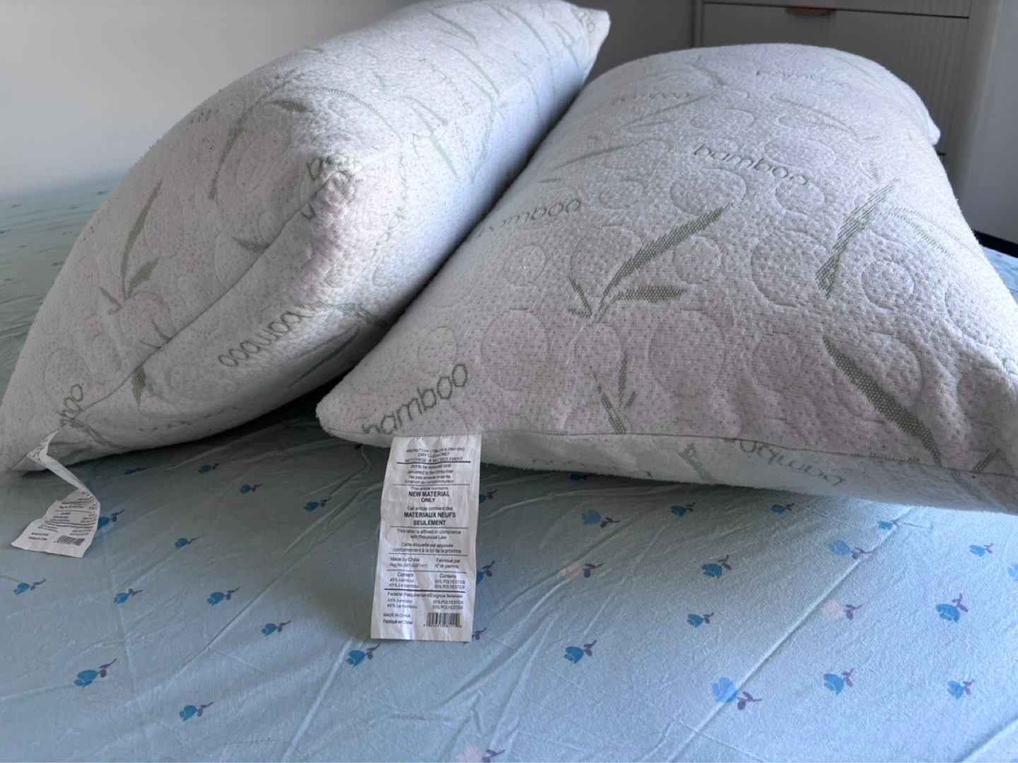 Set of 2 - Bamboo Pillows