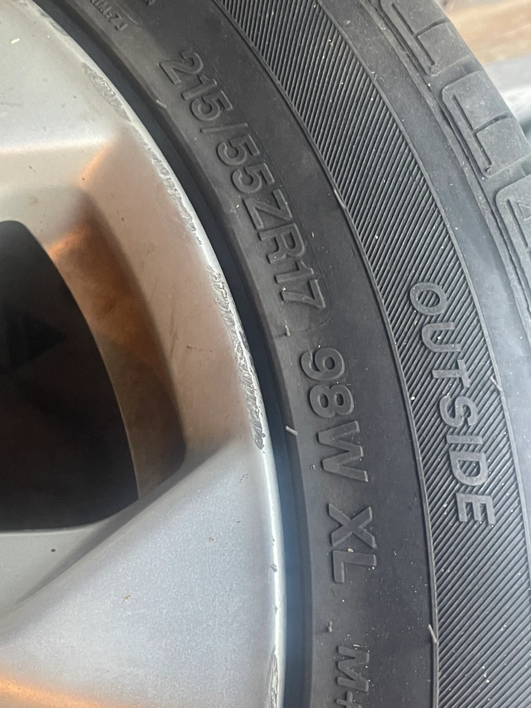 Tire and rim