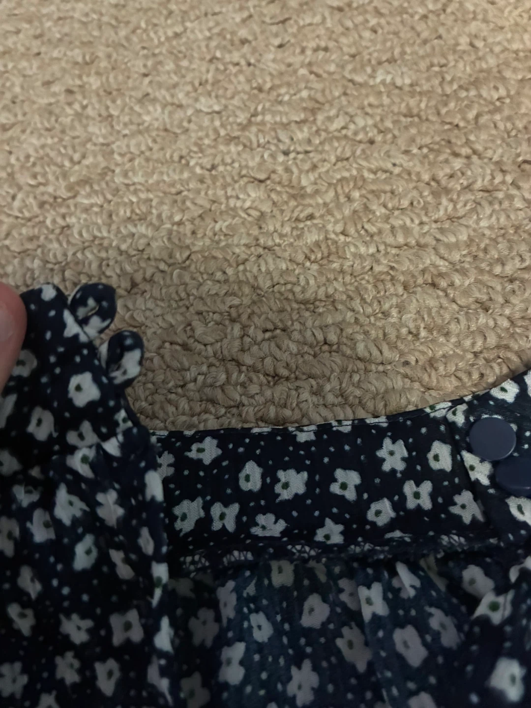 Tu Navy Floral Button-Up Blouse - photo 4