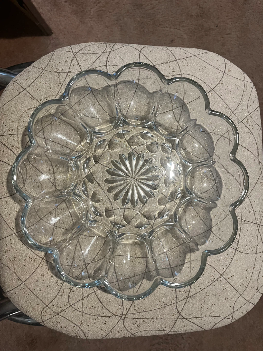 Glass Egg Plate anchor hocking