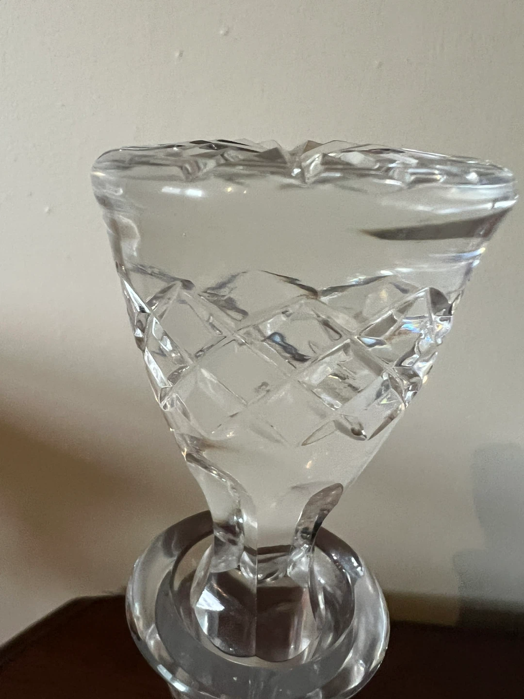 Vintage Lead Glass Crystal Decanter with Stopper - photo 3