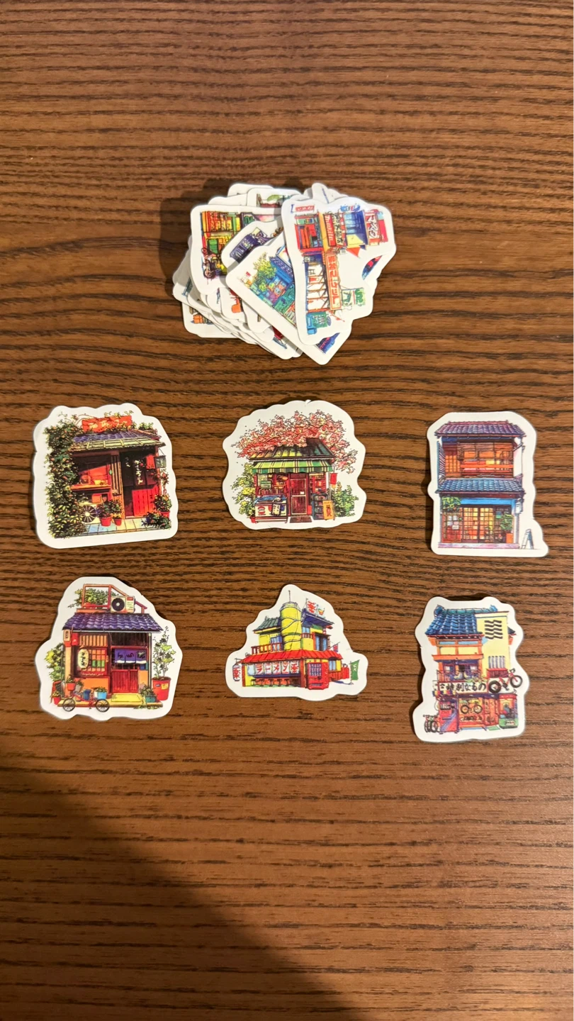 Assorted Japanese Building Stickers