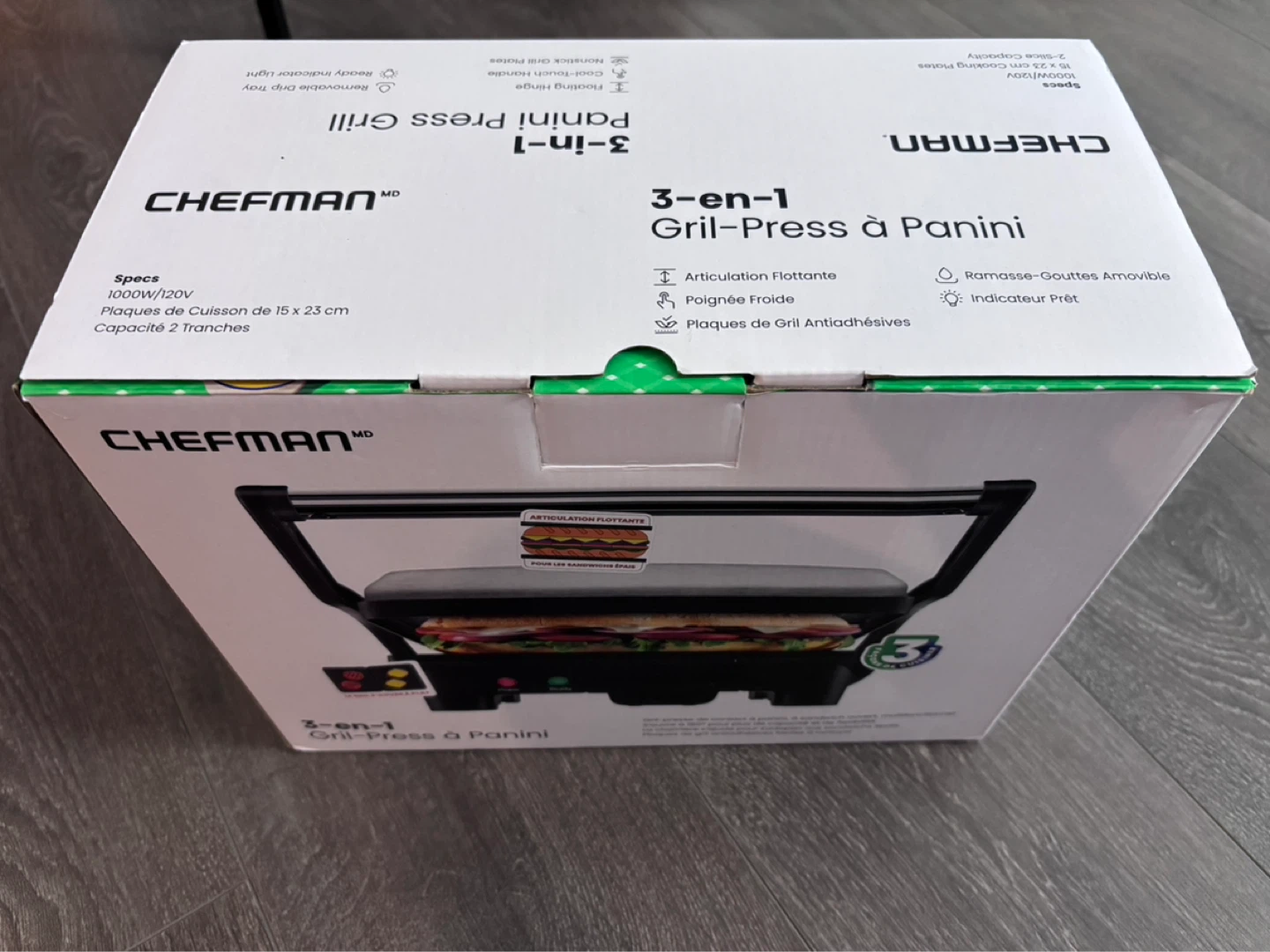 Chefman 3-in-1 Panini Press & Grill - photo 4