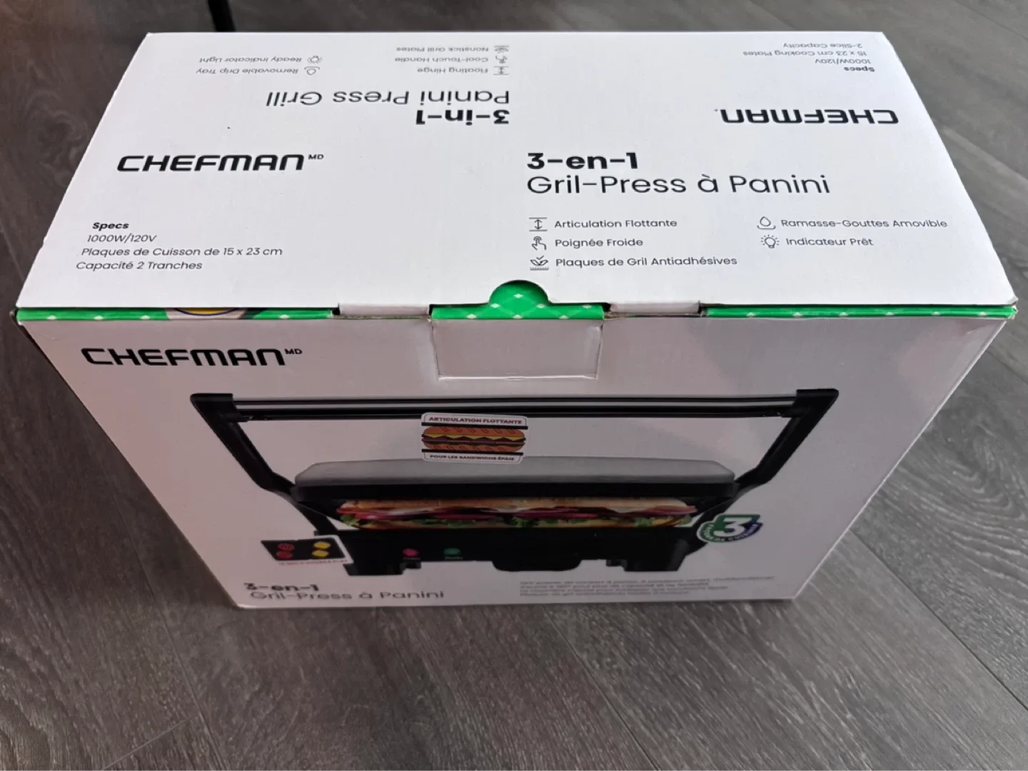 Chefman 3-in-1 Panini Press & Grill - photo 4