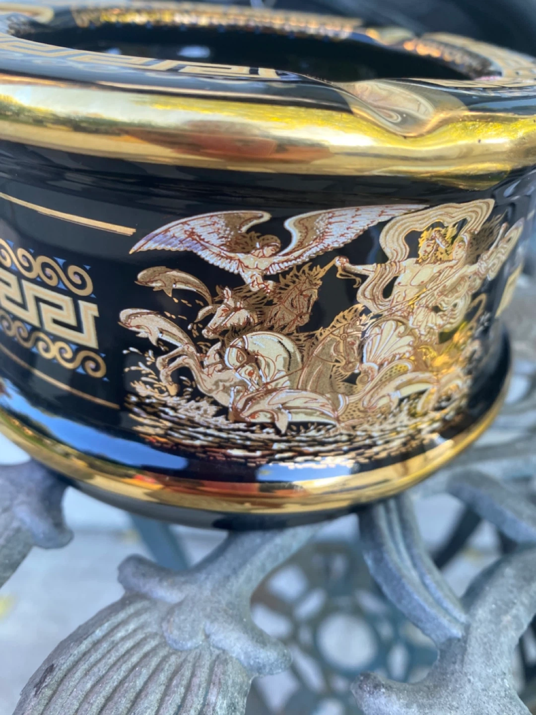 Handmade Greek Ashtray with 24K Gold - photo 4