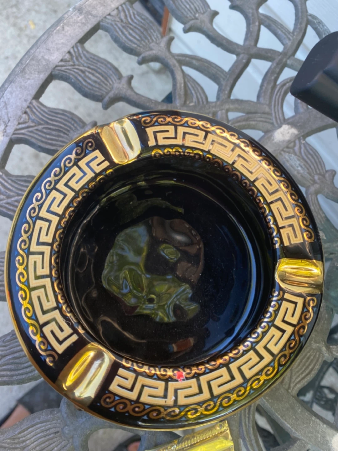 Handmade Greek Ashtray with 24K Gold - photo 3