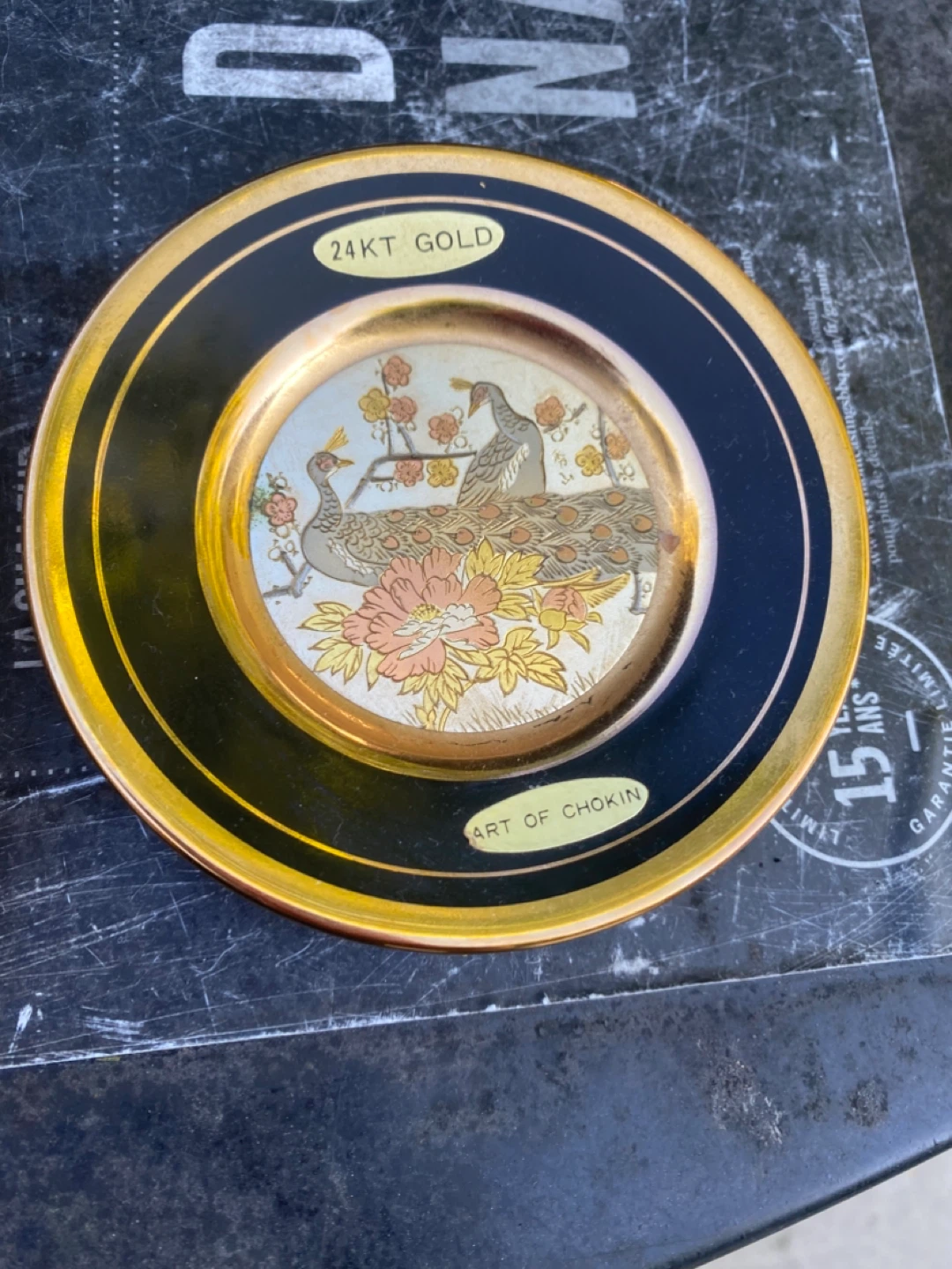 24KT Gold Art of Chokin Decorative Plate - photo 2