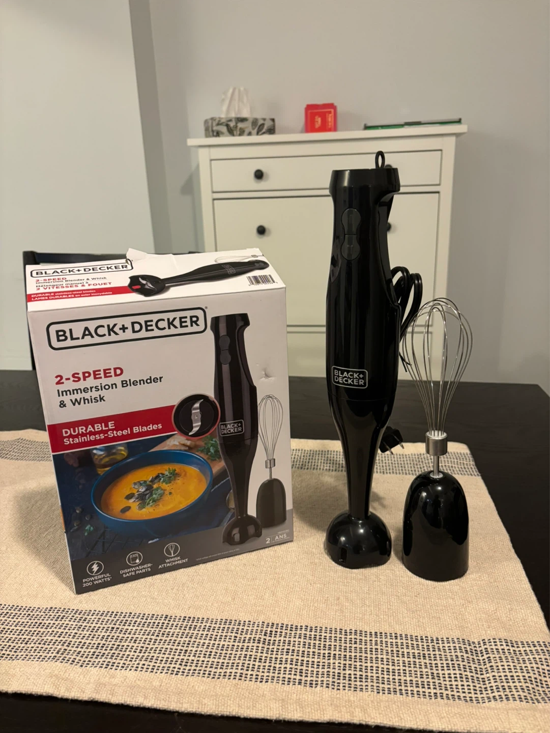 BLACK+DECKER 2-Speed Immersion Blender & Whisk