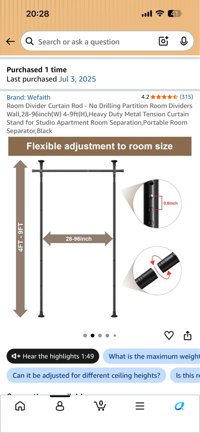 Joydeco 100% Blackout Curtains 8 & black curtain rods (2 total) - photo 3