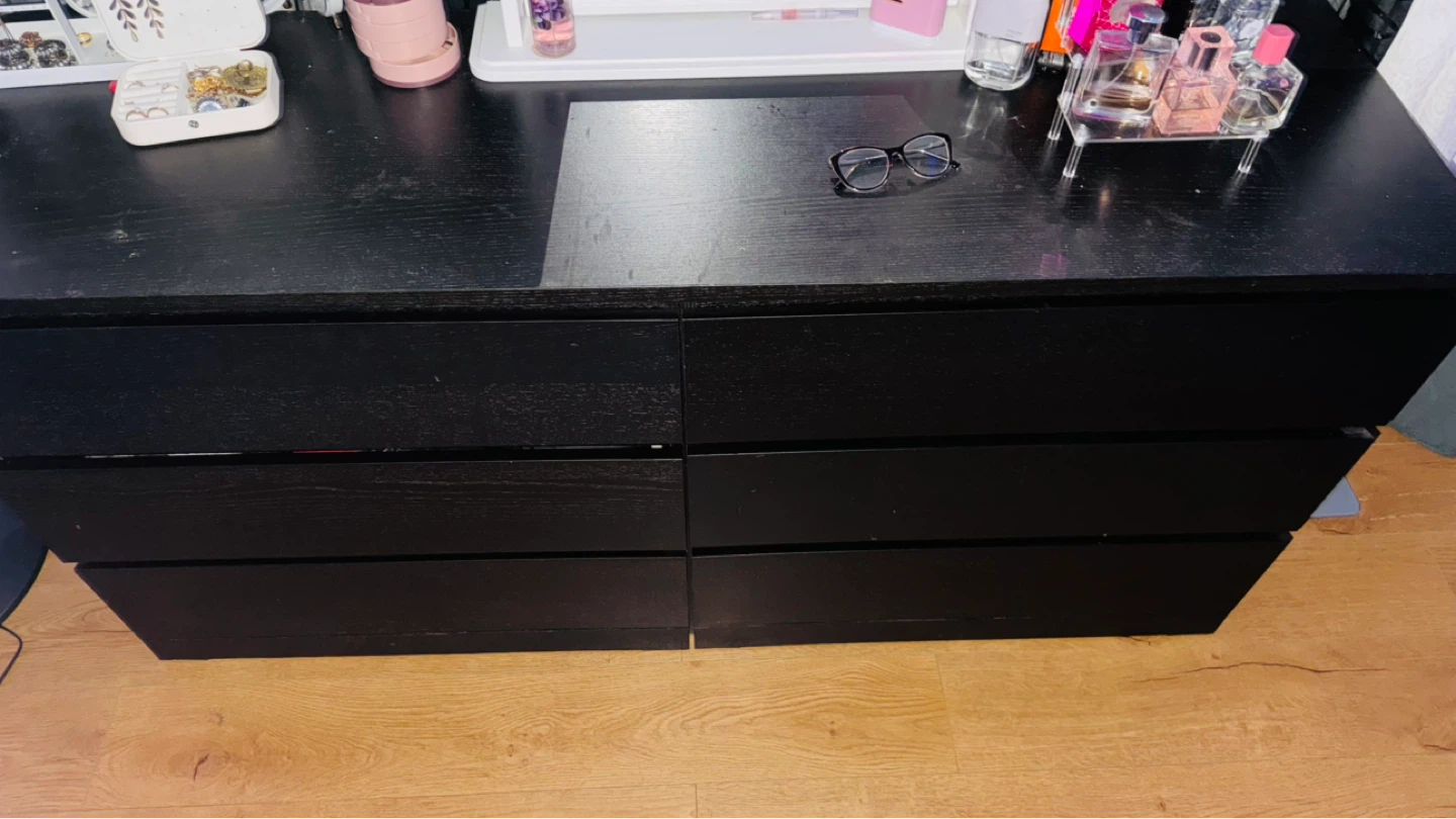 Black 6-Drawer Dresser - photo 5