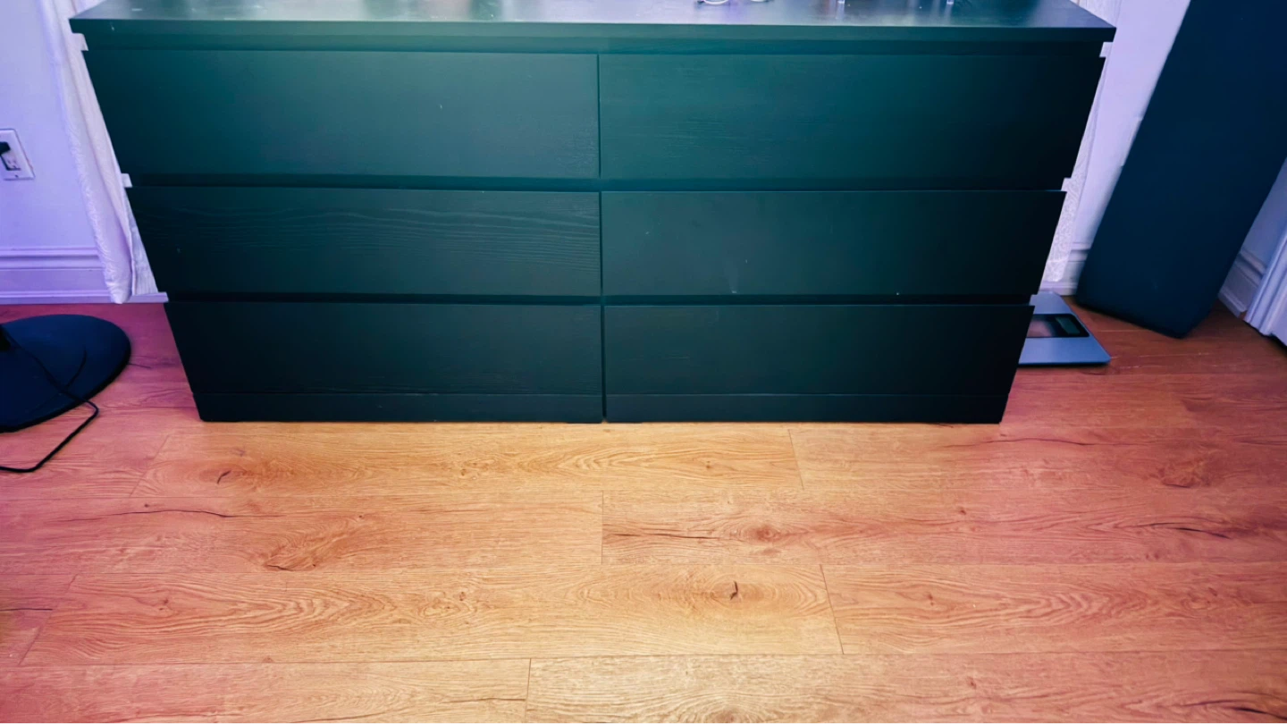 Black 6-Drawer Dresser - photo 3