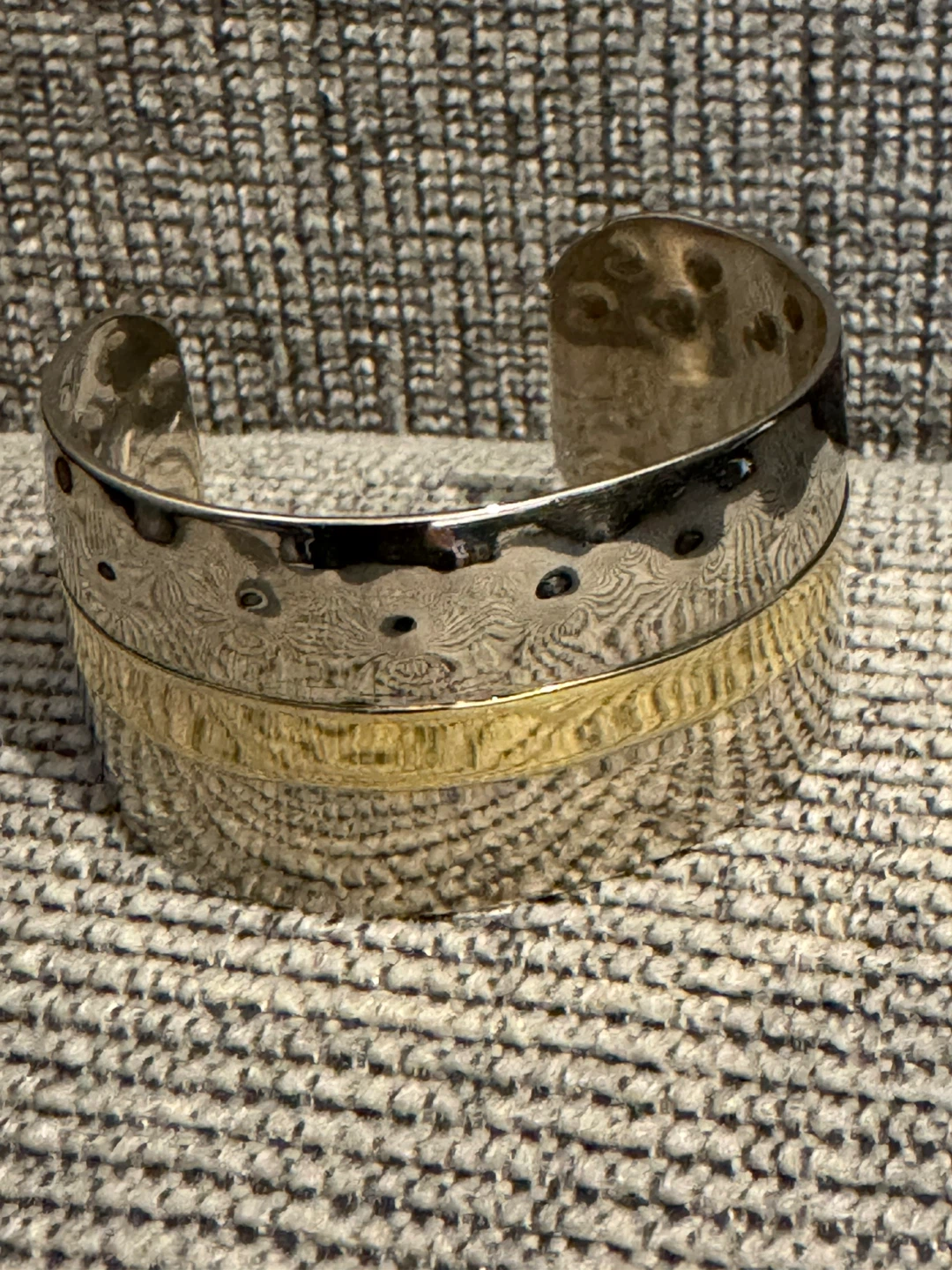 TITO Puerto Rico Signed Vintage Fine Sterling Brass Cuff