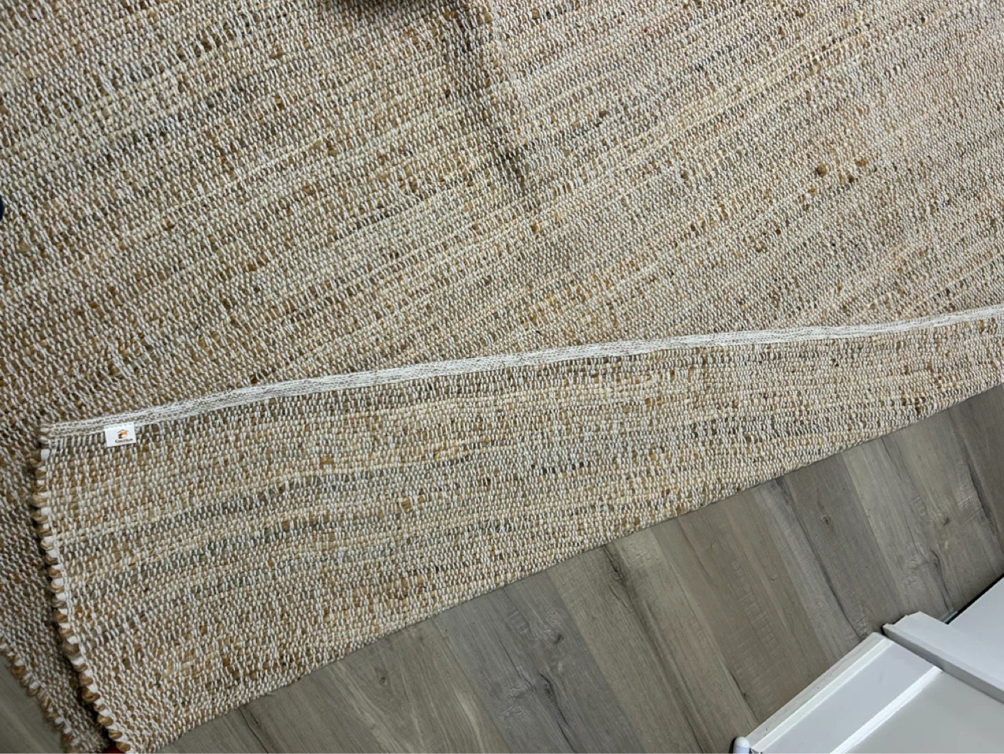 Large 10x9 Cotton and Jute Area Rug