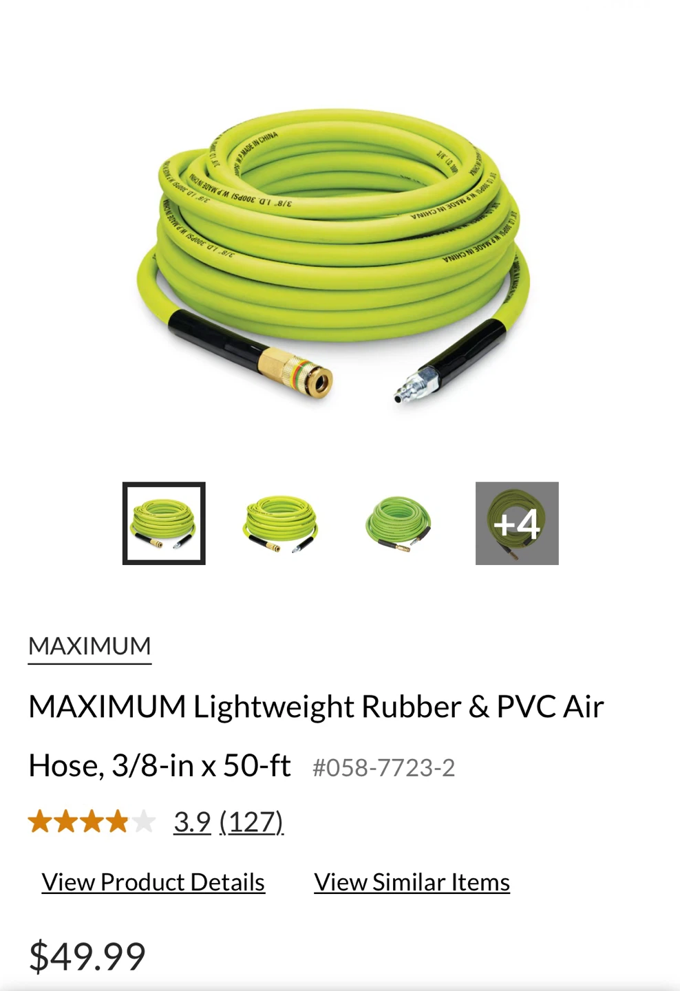 MAXAIR Portable Air Compressor with Hose - photo 3