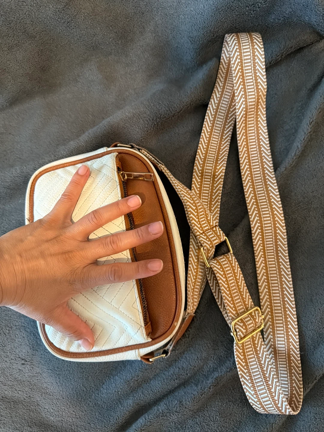 White and Brown Crossbody Bag - photo 2