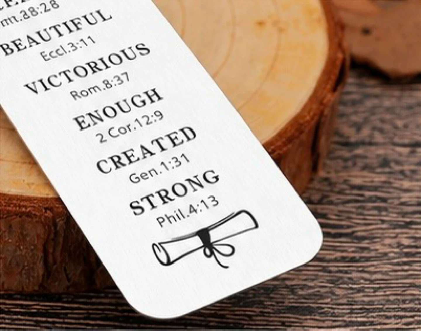 Inspirational Metal Bookmark with Bible Verses - photo 4