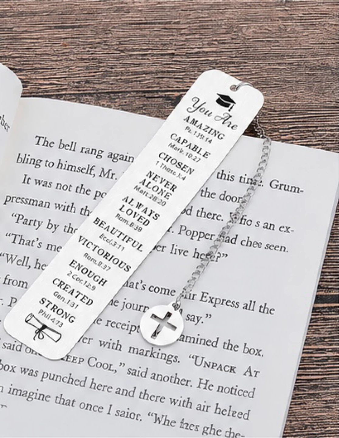 Inspirational Metal Bookmark with Bible Verses - photo 3