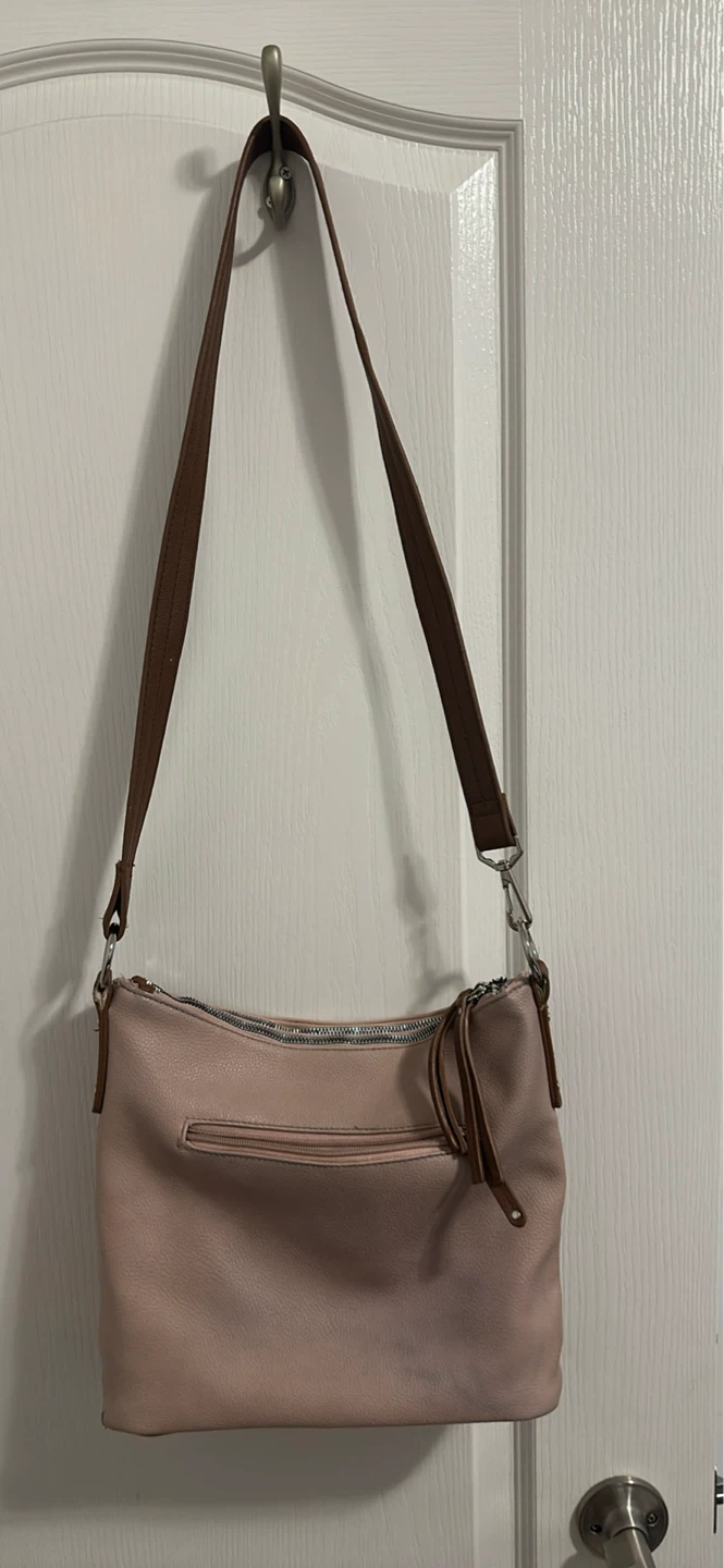 Pink Leather Shoulder Bag