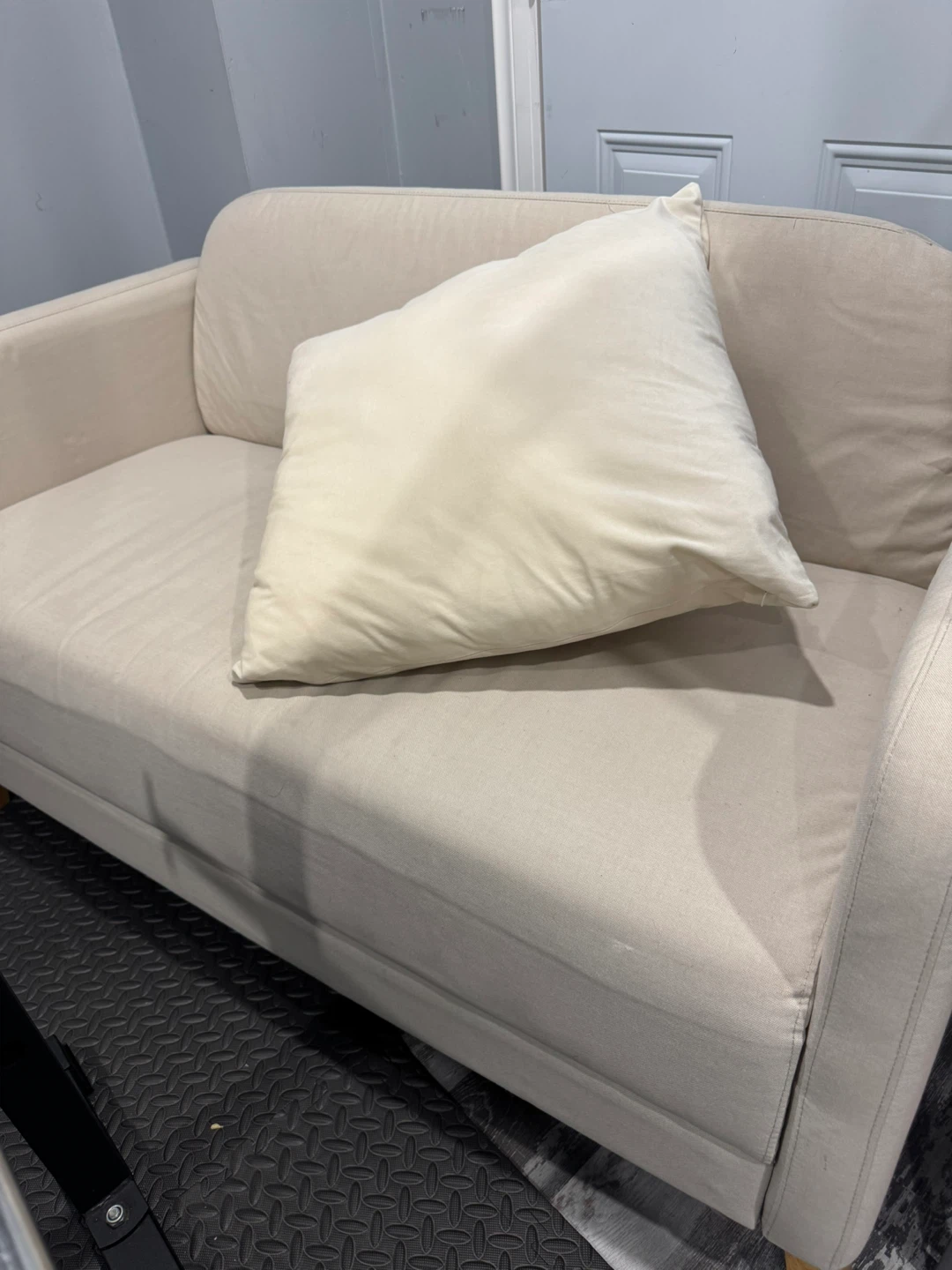 Cream Two-Seater Loveseat