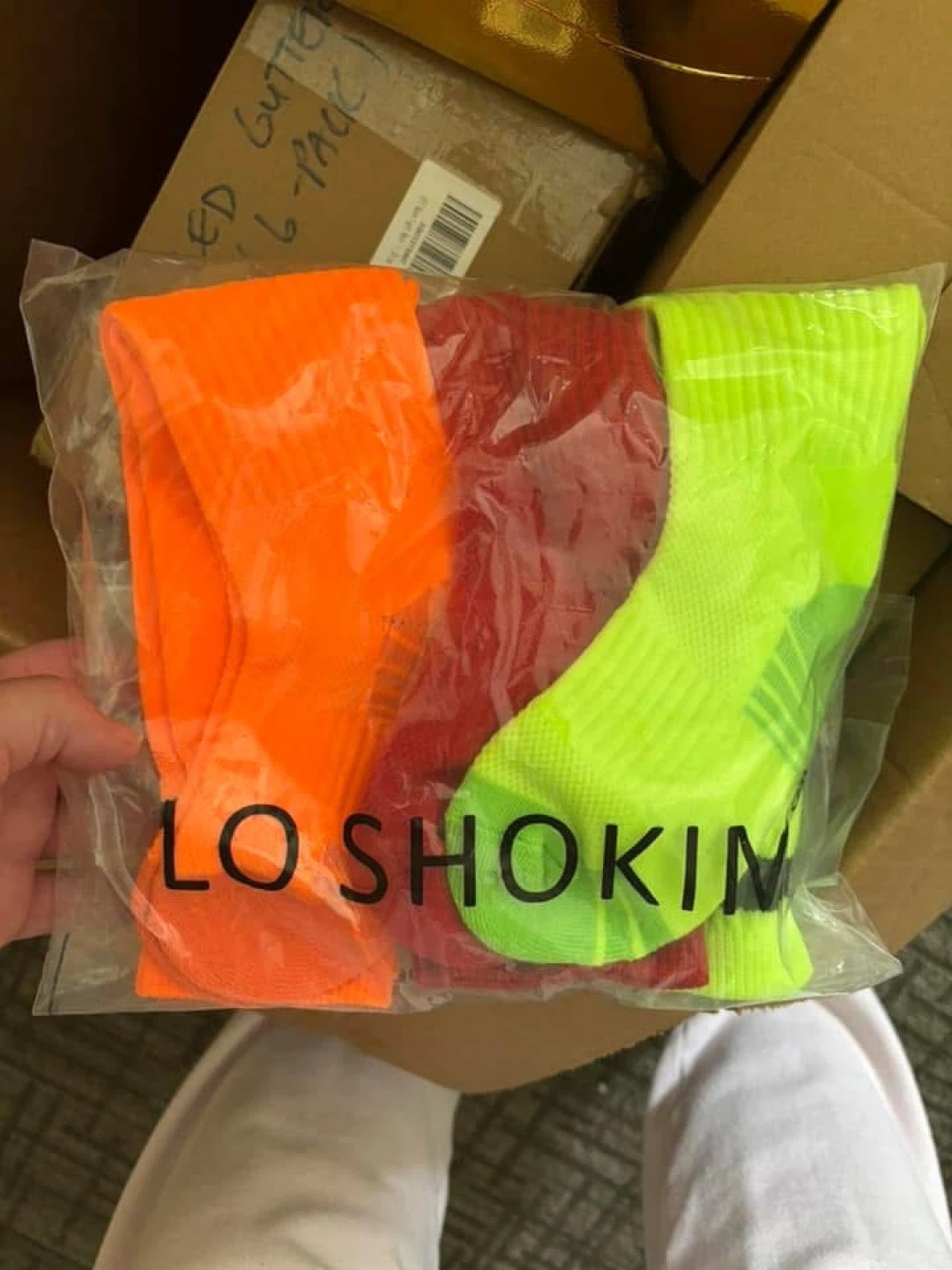LO SHOKIN 3-Pack Neon Socks