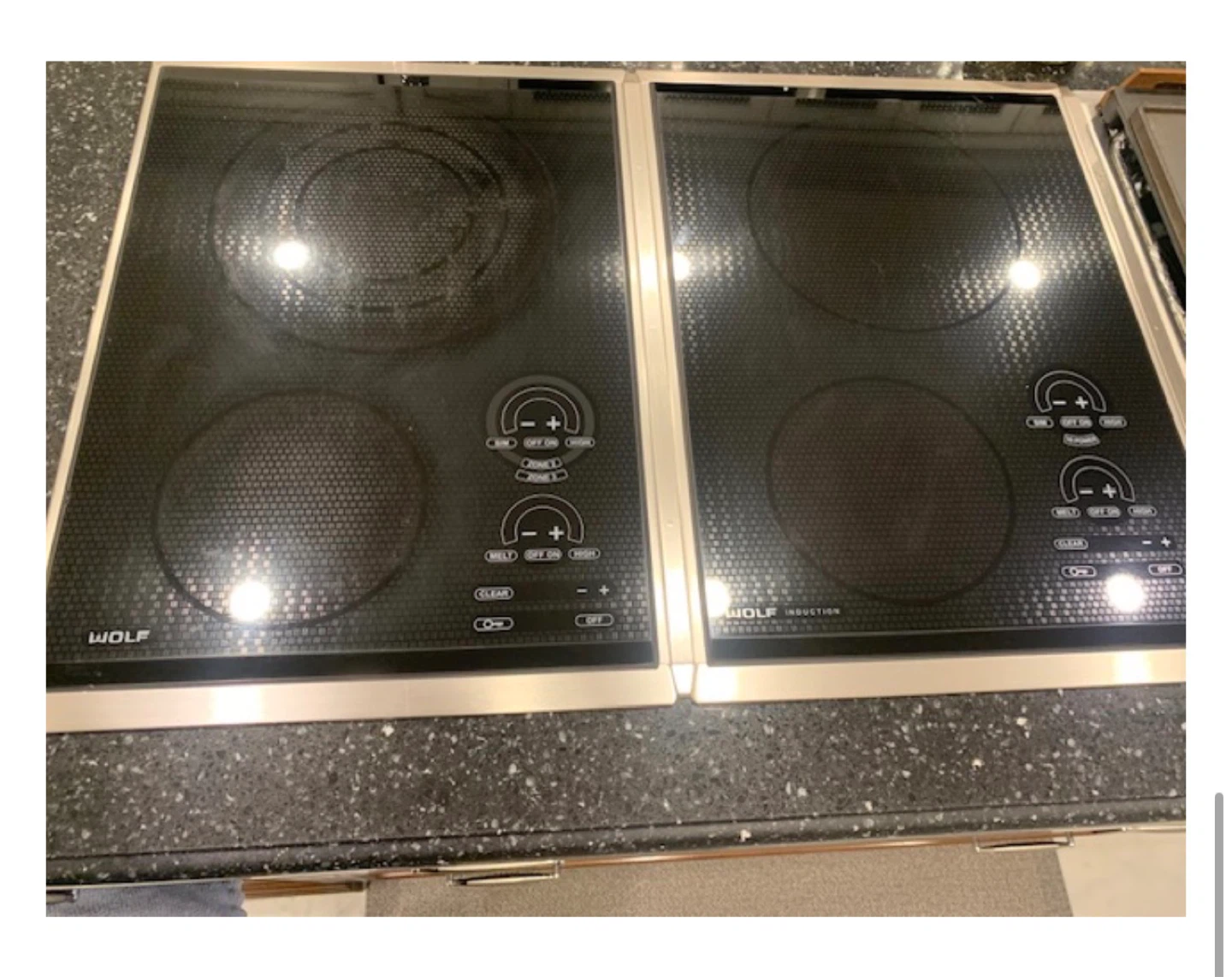 Wolf Induction and electric Cooktop