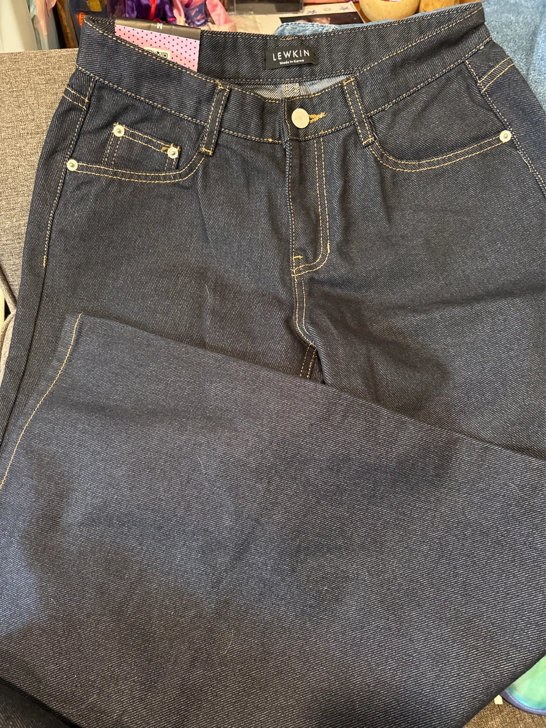 NEW LEWKIN Dark Wash Denim Jeans - photo 3