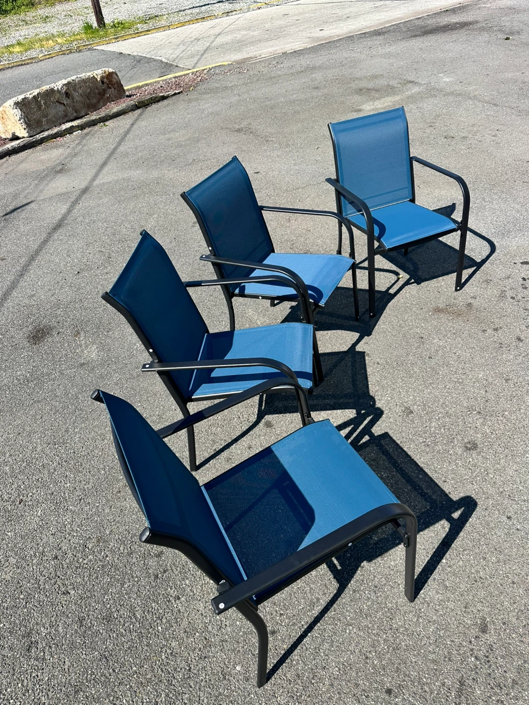 Stackable Outdoor Patio Dining Chairs (Set of 4) - photo 2